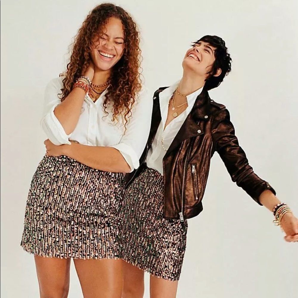 Anthropologie Corey Lynn Calter Sequined Miniskirt Size Small NWT - Picture 2 of 11